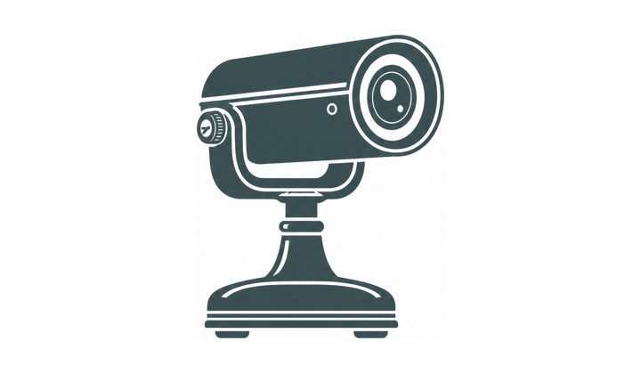 Silhouette of a webcam on a stand